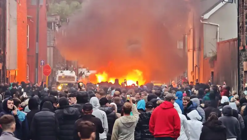 Kuzey İrlanda’da Cinsel Saldırı Protestosu: Evler Yangınla Sarsıldı