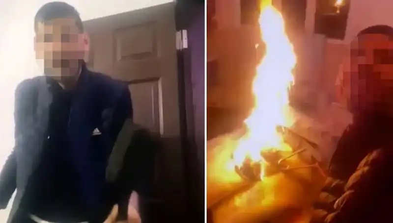 Sosyal Medyada Canlı Yayın Açan Genç, Annesiyle Yaşadığı Evi Alev Alev Yaktı!