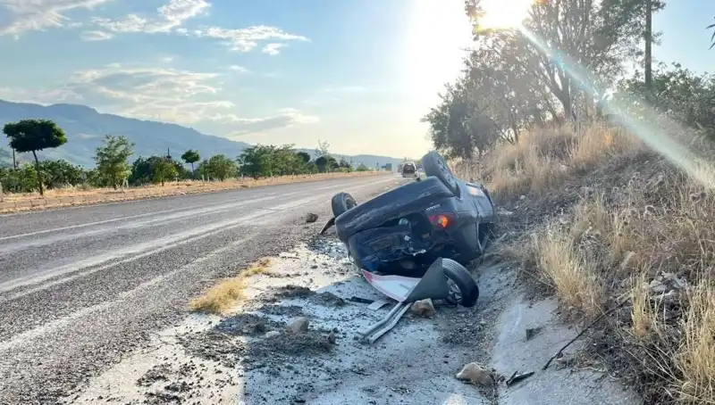Adıyaman'da Otomobil Takla Attı: Sürücünün Şansı Yaver Gitti