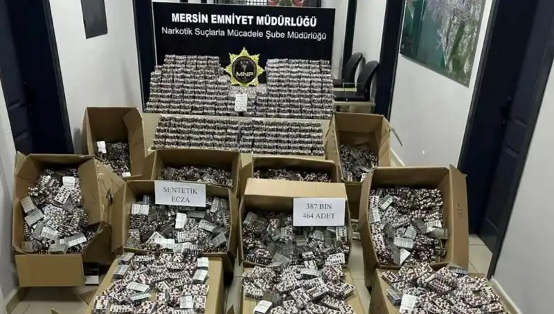 Mersin'de Uyuşturucu Hap Operasyonu: 387 Bin Paket Ele Geçirildi!